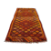 Vintage turkish mini kilim 100x51 cm shabby wool small kelim rug black,red
