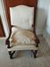 Wood and fabric armchair in Louis XIV style (or High Period style)