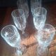 6 hand-cut crystal champagne flutes
