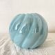 80s pearly blue ball vase