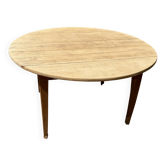 Folding table in raw wood