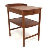 Table de chevet "Birgitta" en acajou, Carl Malmsten, Suède, 1960