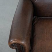 Beautiful Characterful Sheep Leather Armchair with a Deep Colour