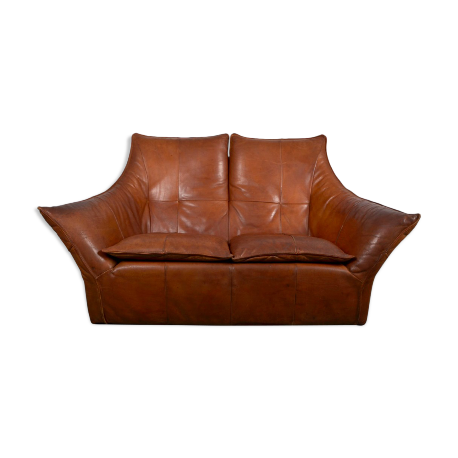 Denver 2-seater leather sofa by Gerard van den Berg for Montis 1970