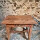 French antique writing desk / work table in cherry wood, 19th century