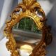 Miroir vintage doré en bois fabriqué en Italie