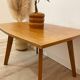 Solid wood coffee table, splayed legs - 1960s