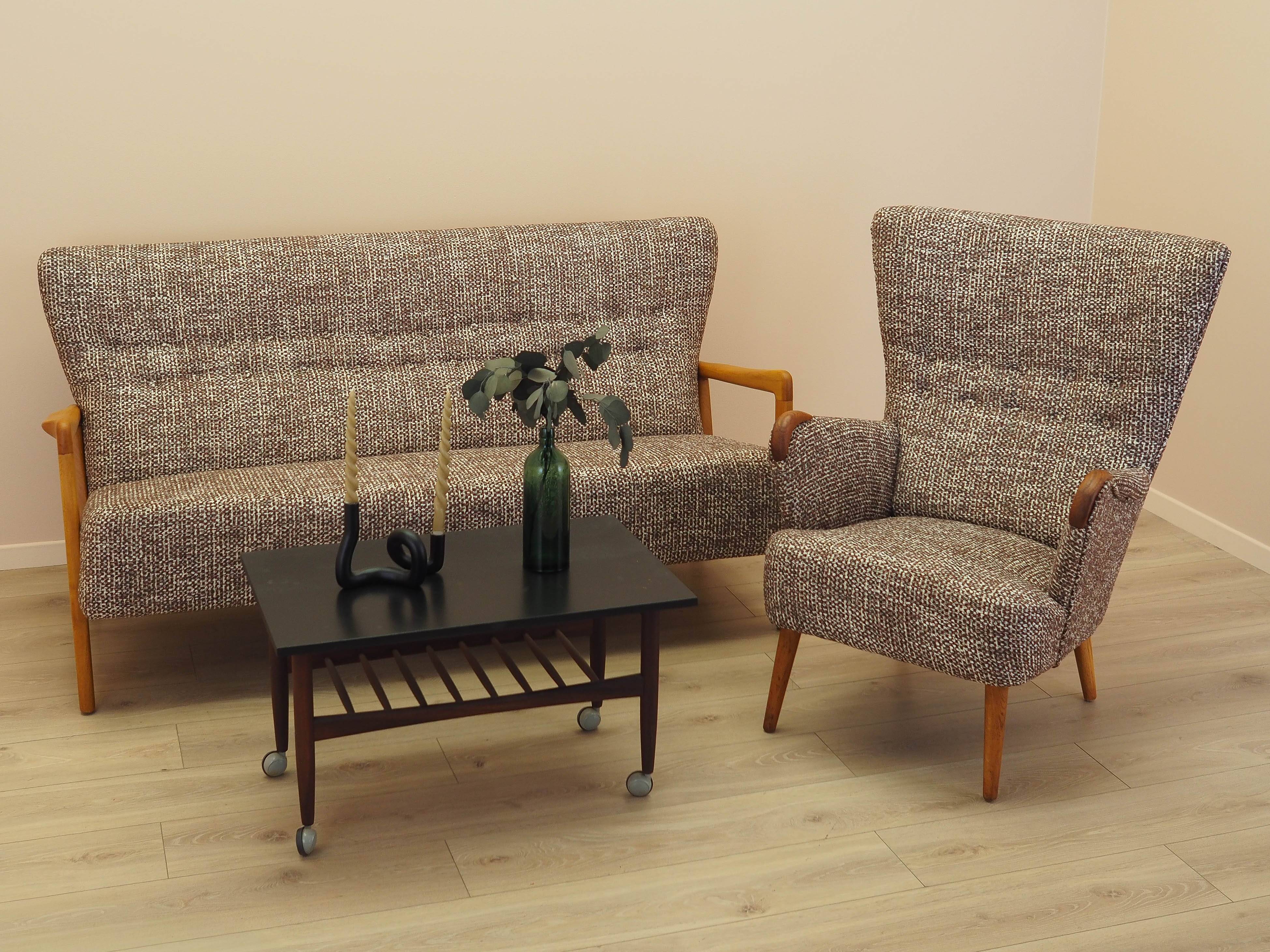 Beech sofa, Danish design, 1960s, manufacturer: Fritz Hansen
