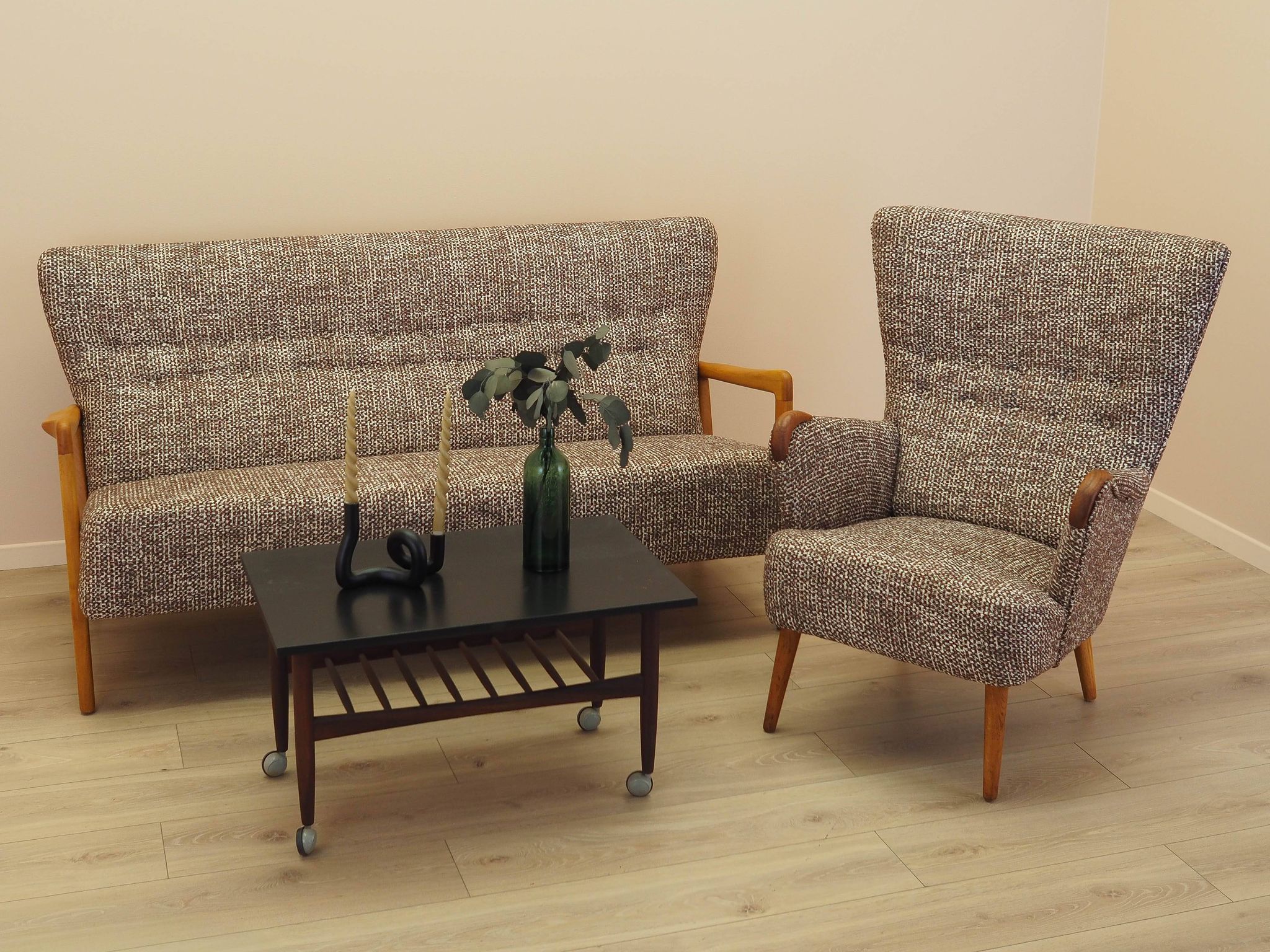 Beech sofa, Danish design, 1960s, manufacturer: Fritz Hansen