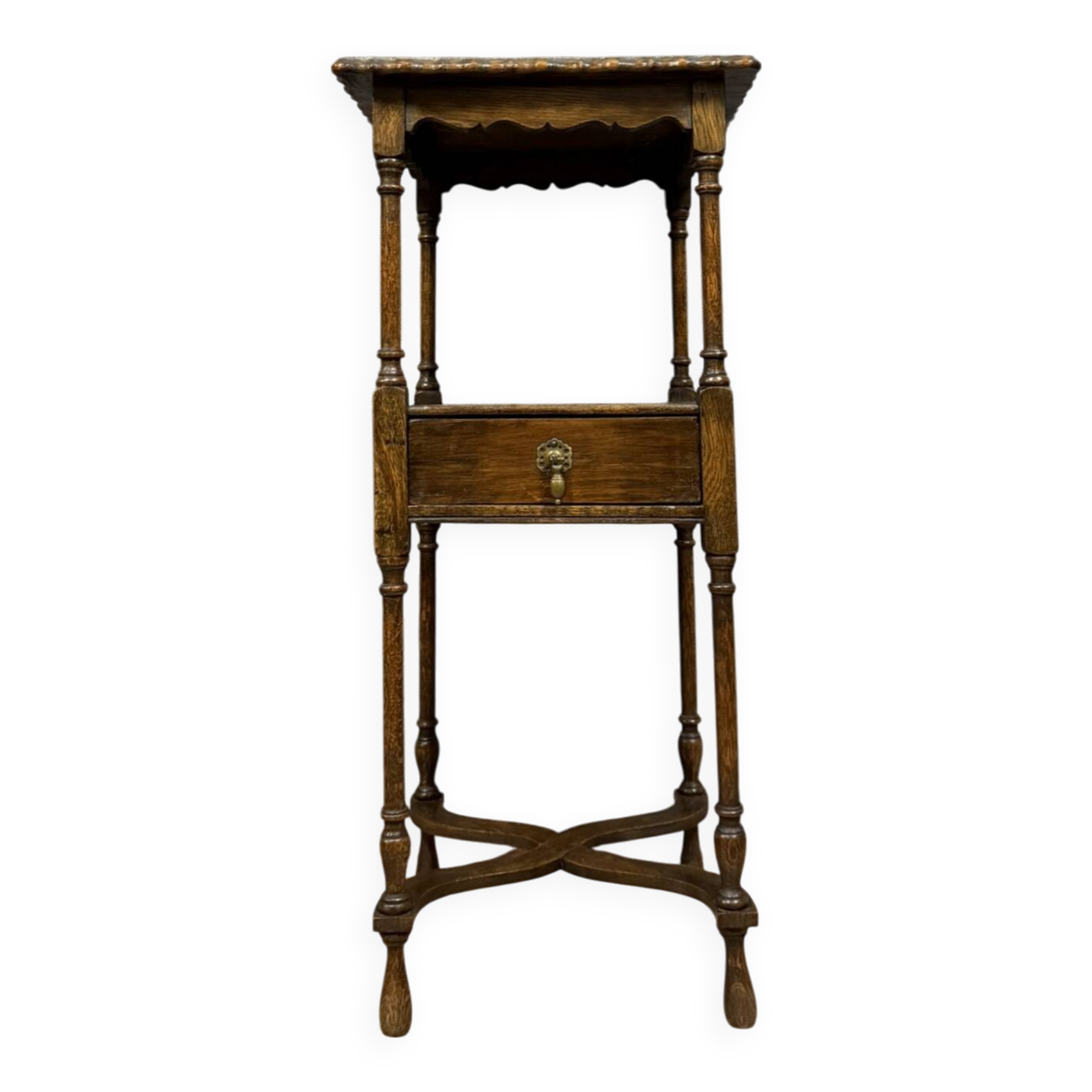 English Napoleon III period oak pedestal table circa 1880