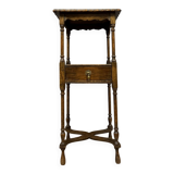 English Napoleon III period oak pedestal table circa 1880