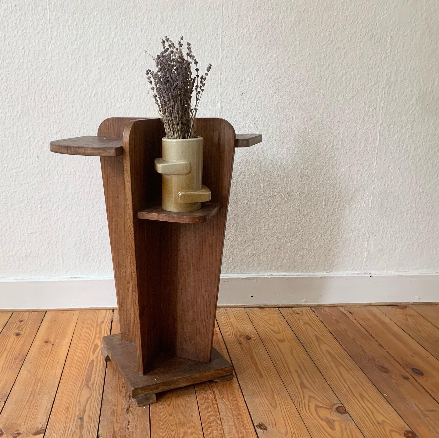 Side table / art deco harness in solid oak - c.1940