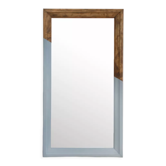 Vintage walnut framed mirror, Spain, 1940's, 75x43 cm