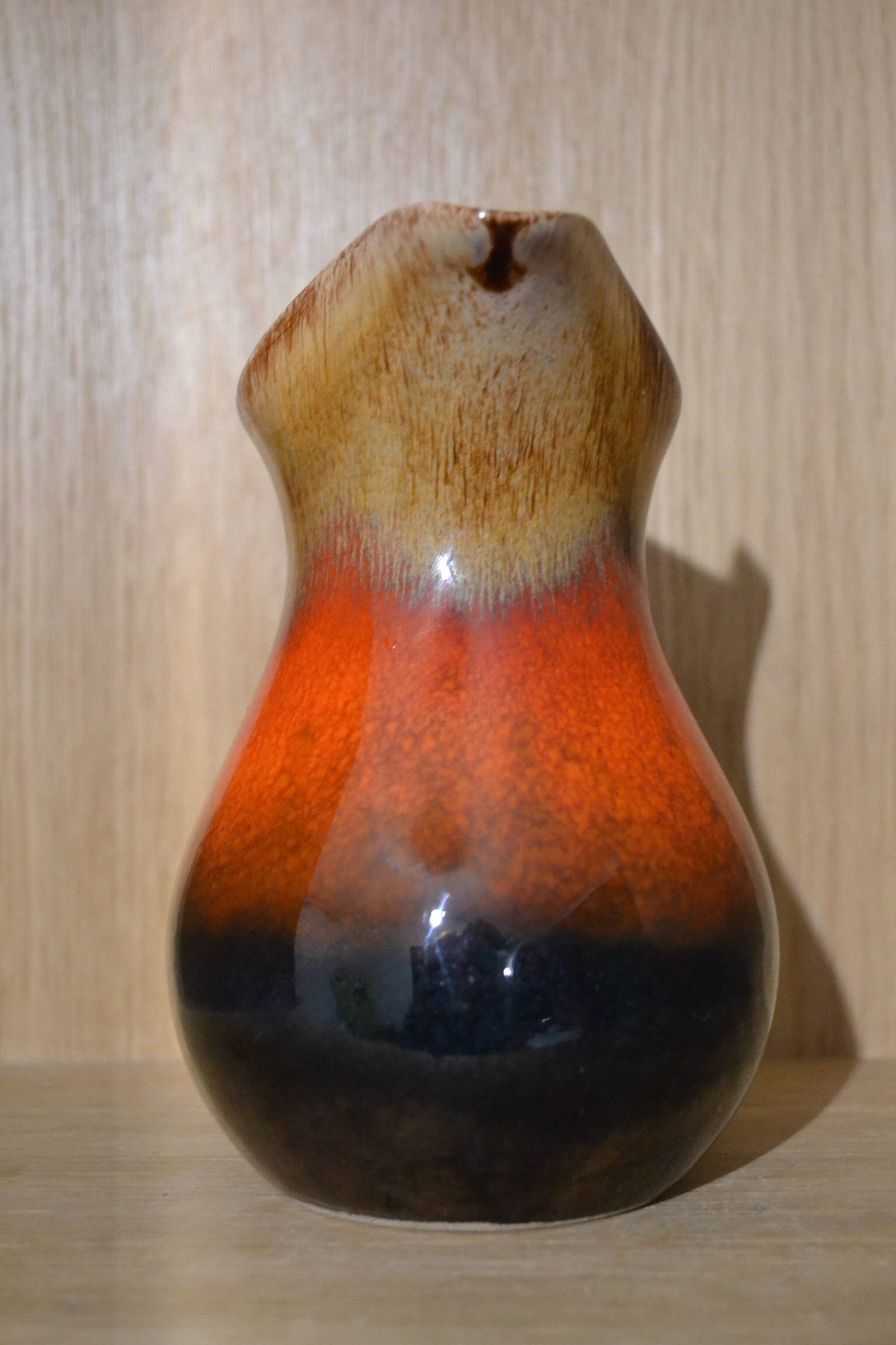Flamed stoneware jug