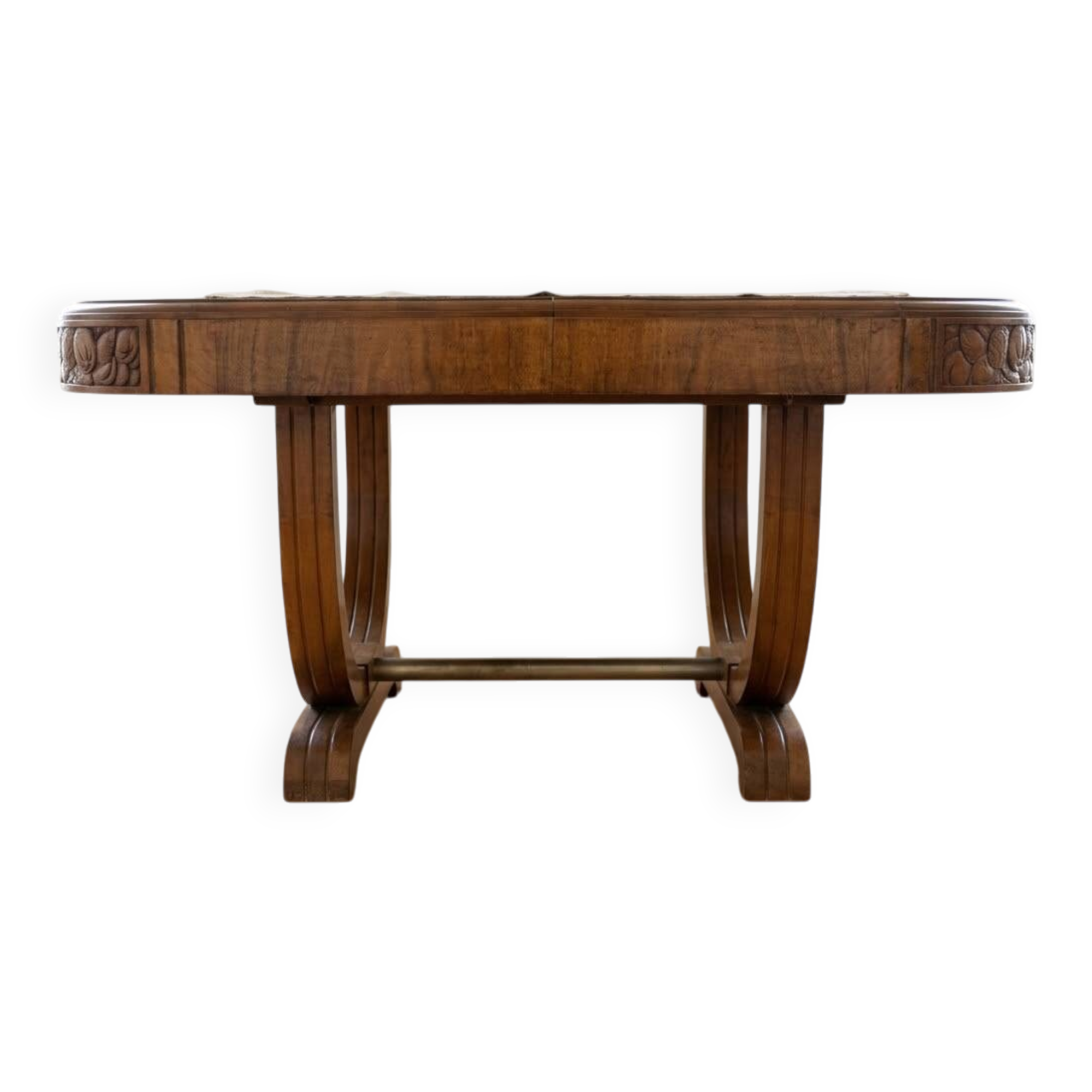 Vintage 1960s wooden dining table with extensions.