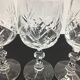Cut crystal glasses: duo, 6 champagne, wine and water glasses from the 60s