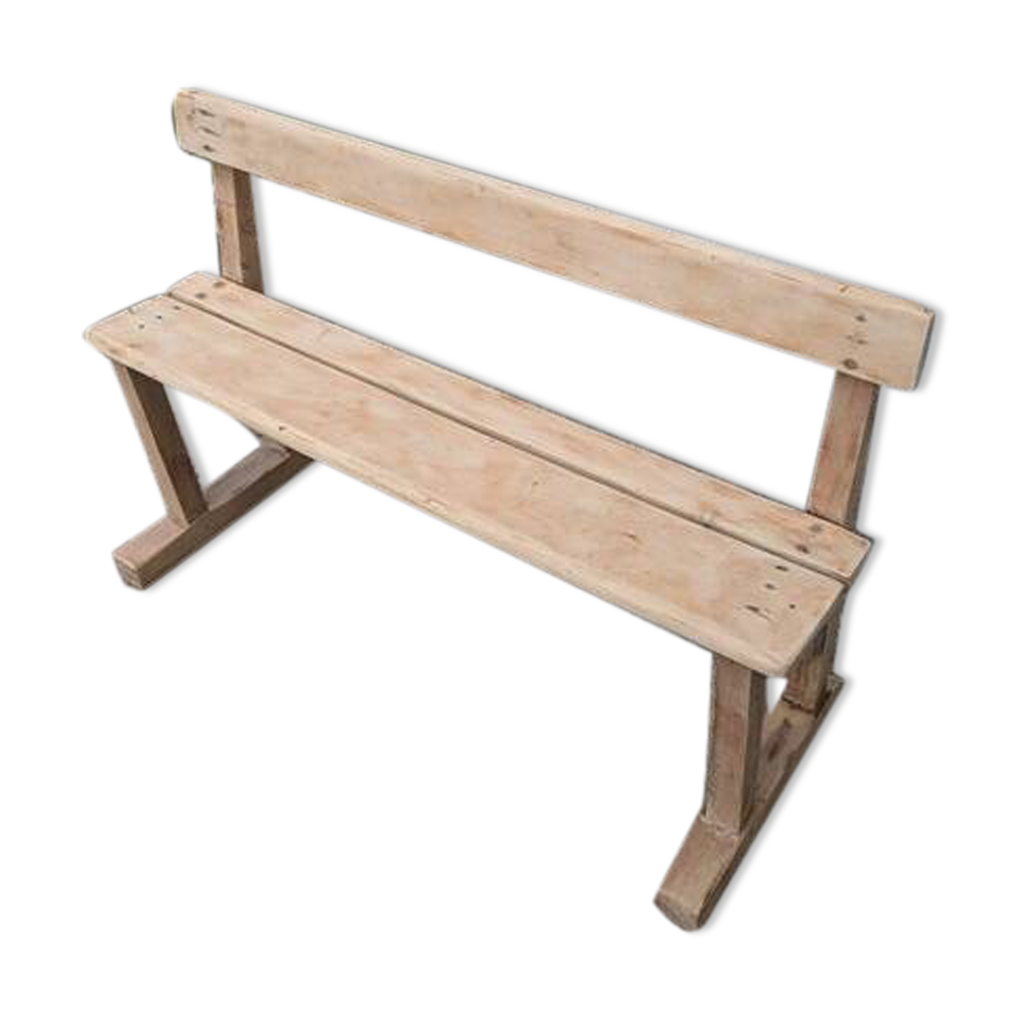 Bench with backrest