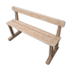 Banc en bois avec dossier
