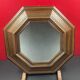 Rustic molded wood mirror 34 cm