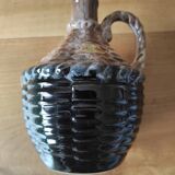 Flamed stoneware pitcher