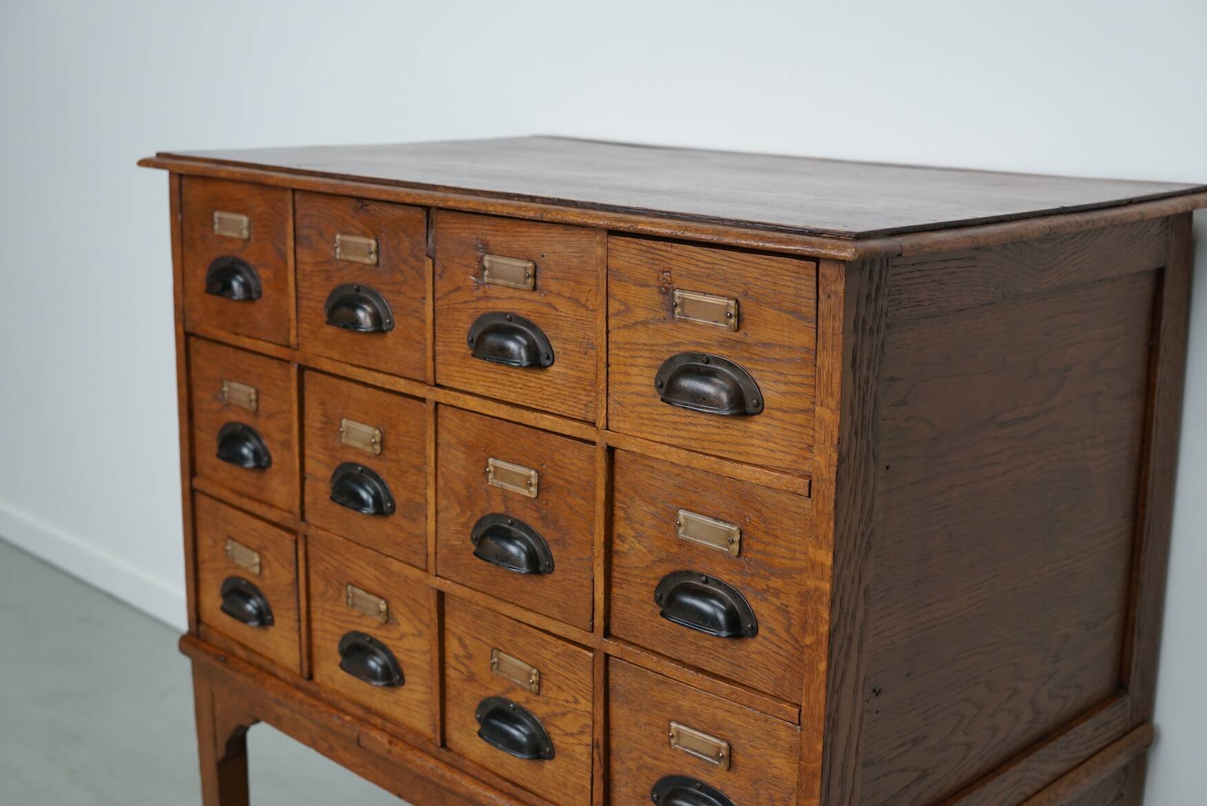 Dutch Oak Apothecary / Filing Cabinet, 1930s