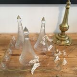 Set of 3 glass vodka glasses