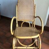 Vintage bamboo rocking chair