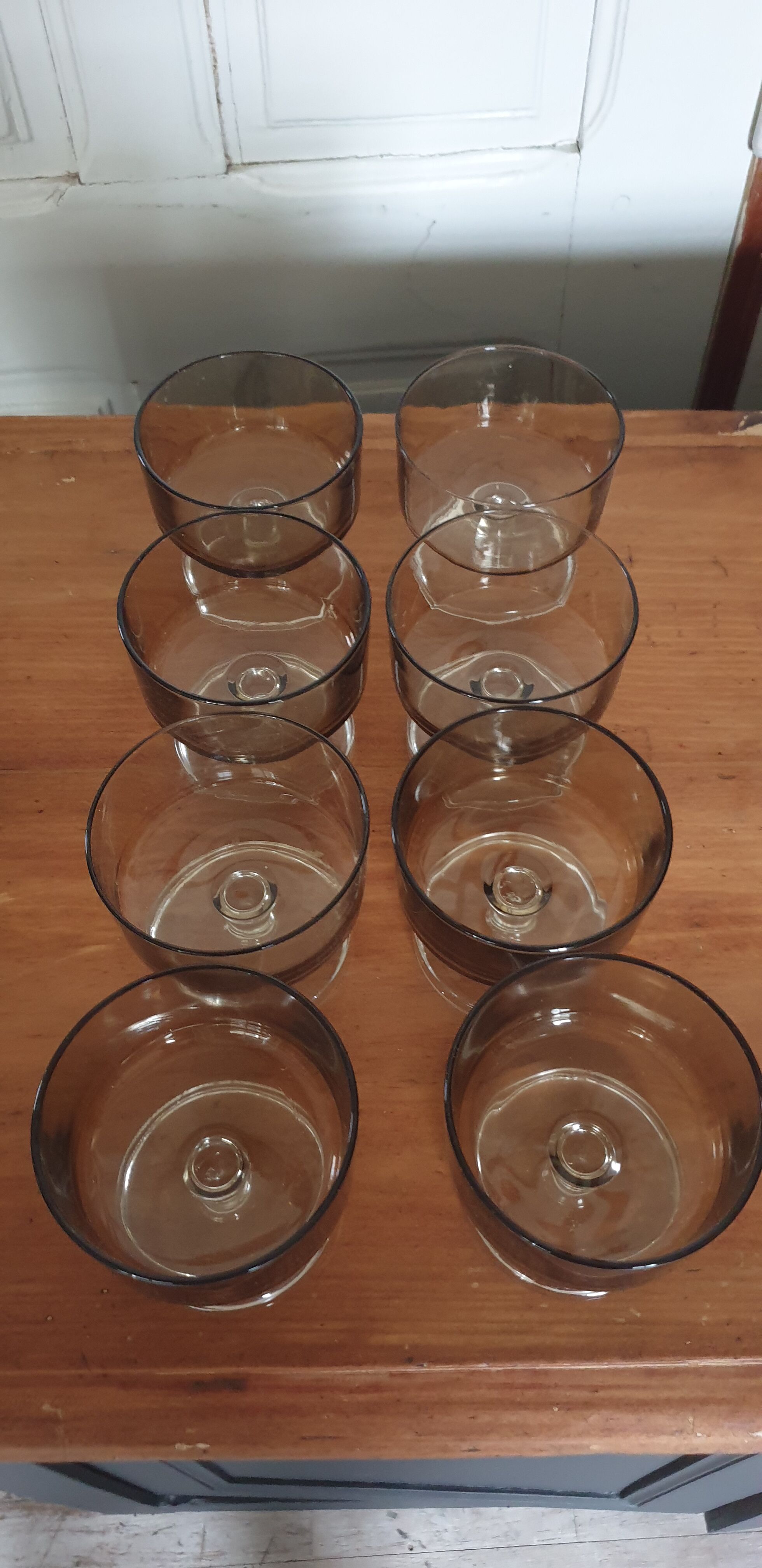 Set of eight glasses