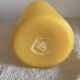 Vintage Hand-Blown Yellow Frosted Satin Glass Apothecary Vase - 1970s