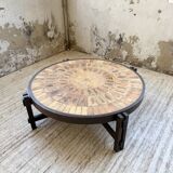 Table basse Herbier ronde Roger Capron