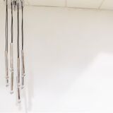 Vintage chrome cascading chandelier, 1970s