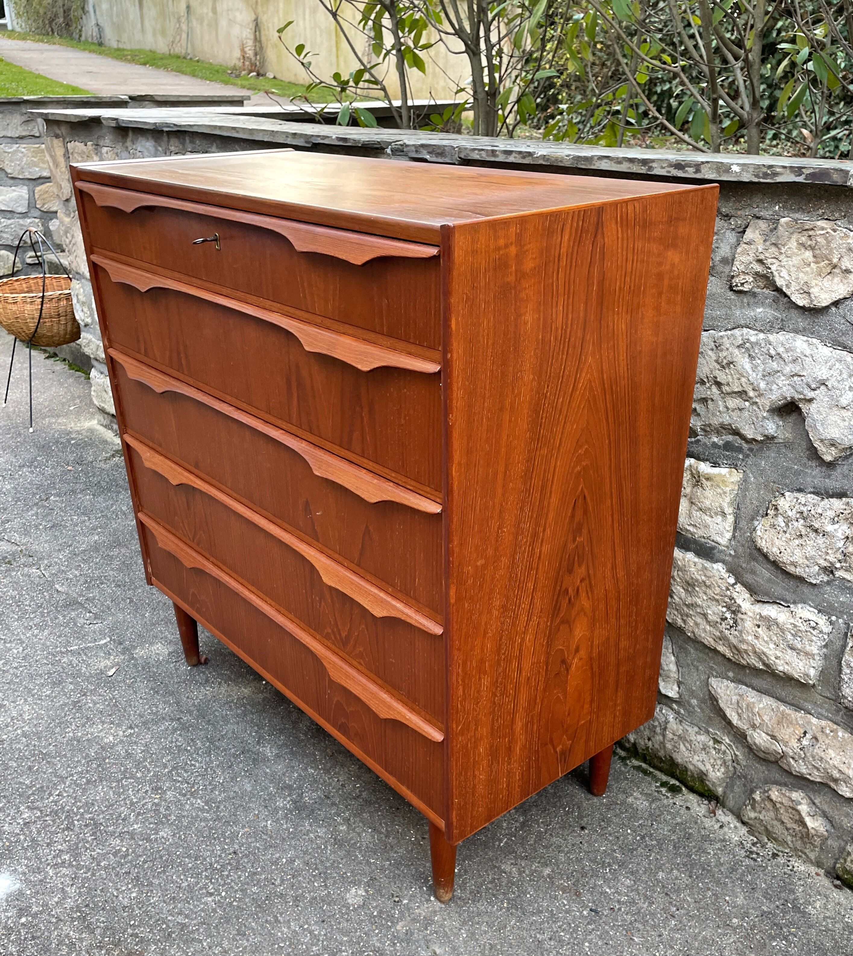 Danish teak chest of drawers for Trekanten 1960's, Denmark