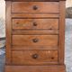 Small workshop cabinet with four drawers, mahogany finish and lined interiors.