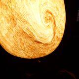 Lampe de table Candia papillon en verre Loetz
