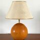 Solid elm lamp Italy 70s vintage