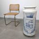 Antique Talavera Ceramic Umbrella and Walking Stick Stand with Bilbao Coat