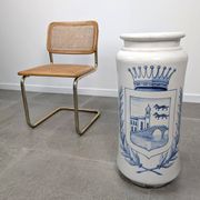 Antique Talavera Ceramic Umbrella and Walking Stick Stand with Bilbao Coat