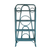 Etagère en rotin bleue