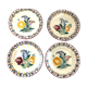 4 dessert plates hb quimper floral decor