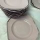 Pink porcelain dessert service with silver edging