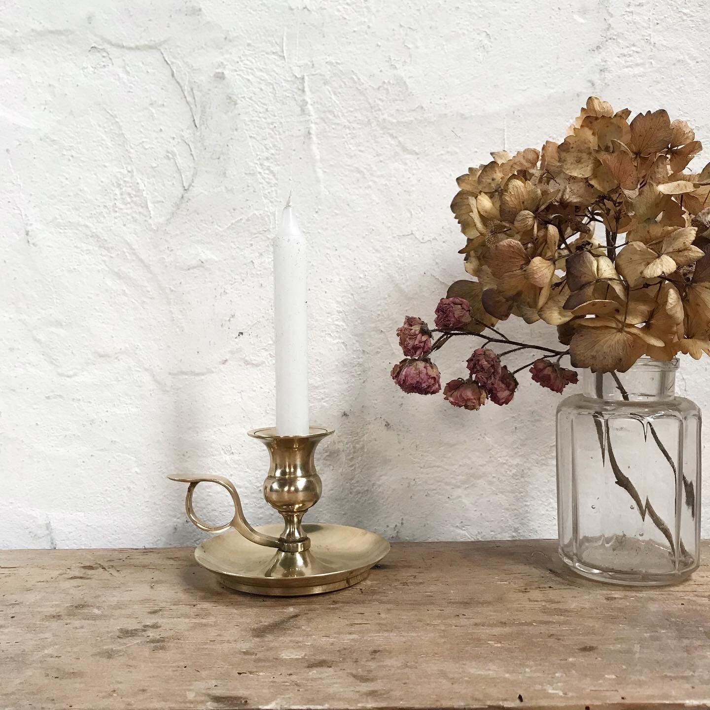 Brass cellar rat candle holder