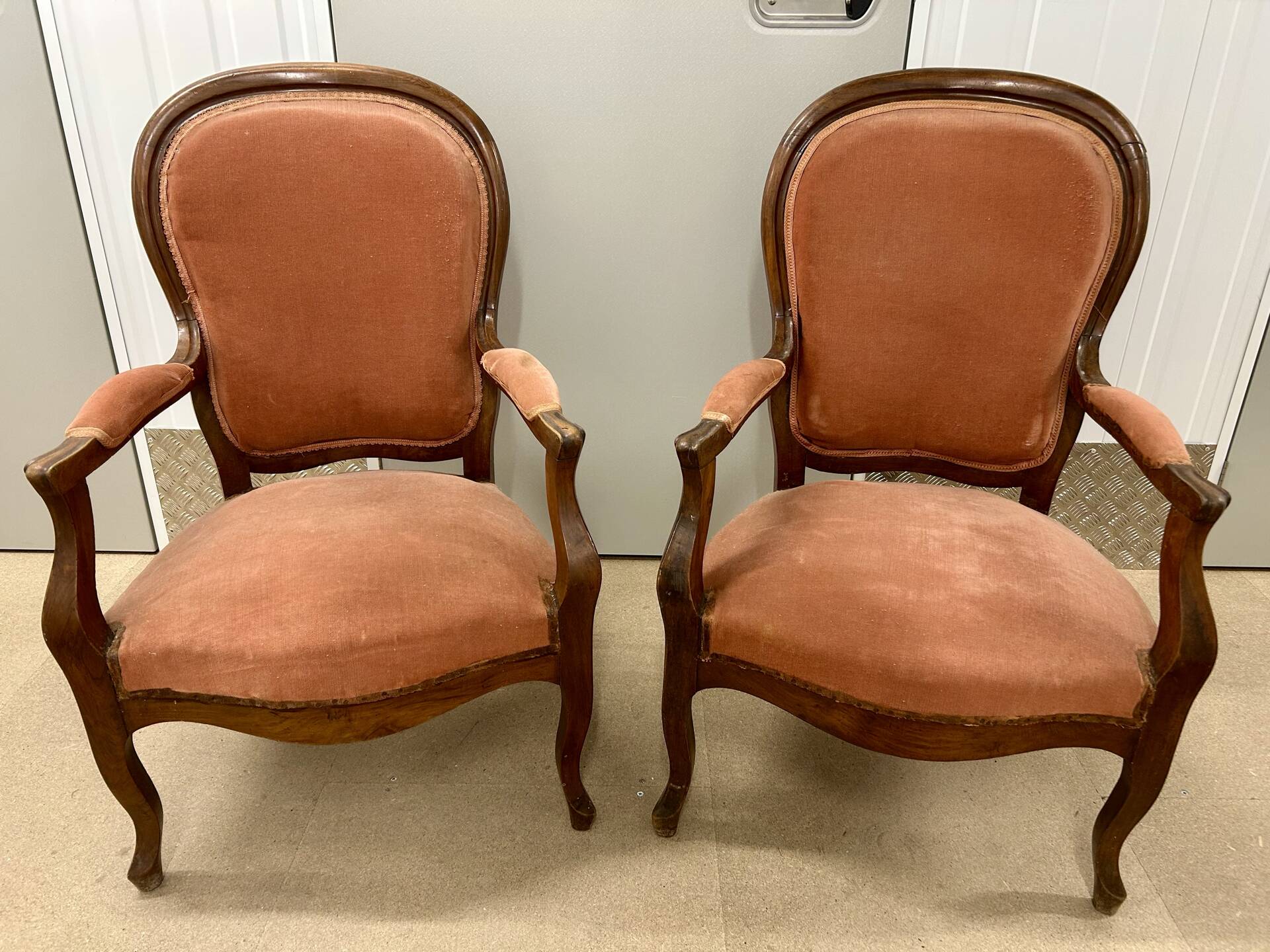 Pair of Voltaire armchairs in the Napoléon III style (19th century)