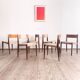 6 chairs by Poul Cadovius, walnut, with new seats, Mid Century.