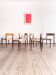 6 chairs by Poul Cadovius, walnut, with new seats, Mid Century.