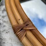 Vintage 1970s bamboo mirror