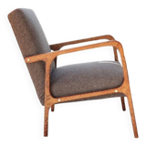 Vintage armchair chocolate granola mid-century modern design 1960