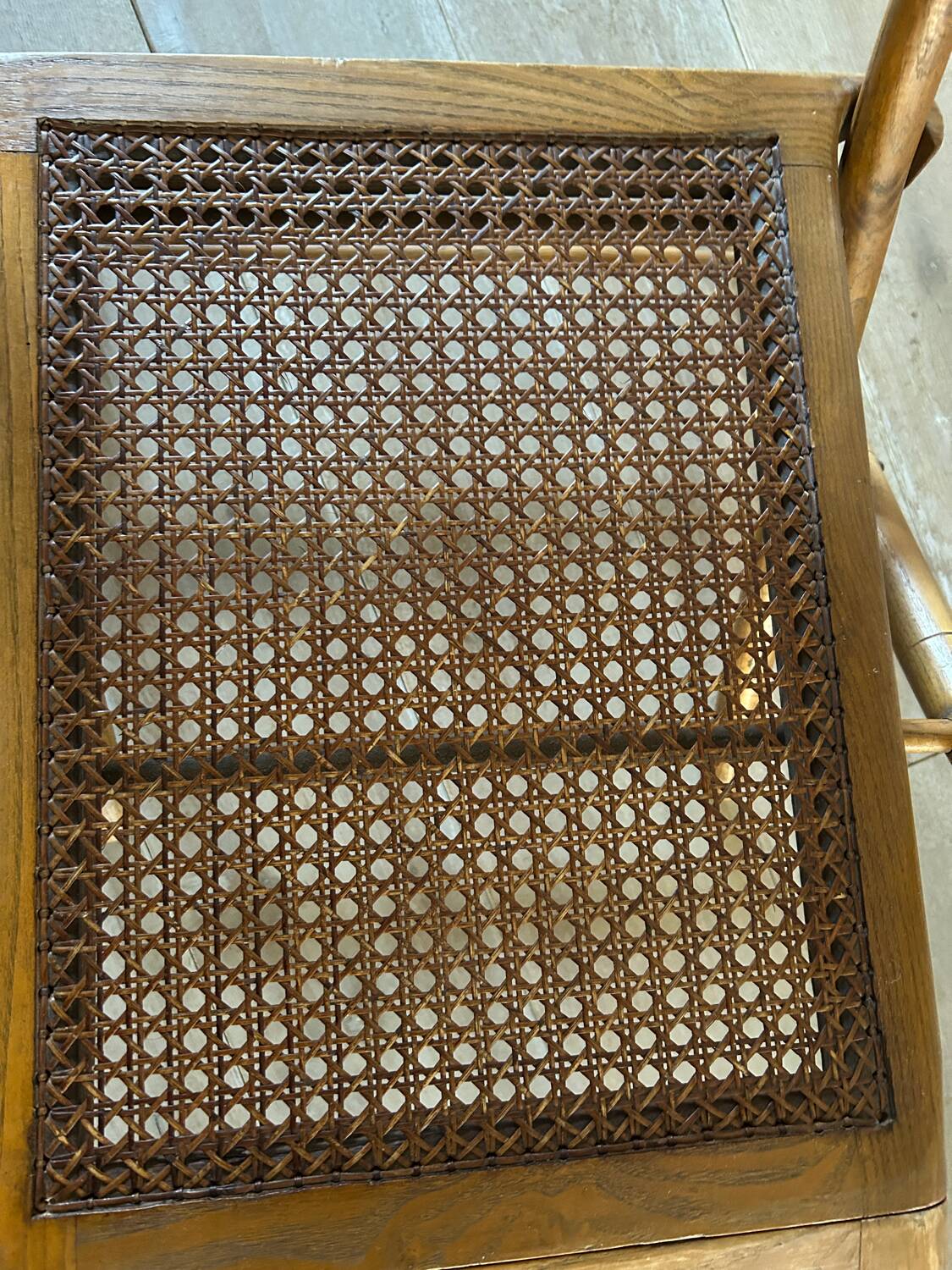 Wooden cane lounge chair