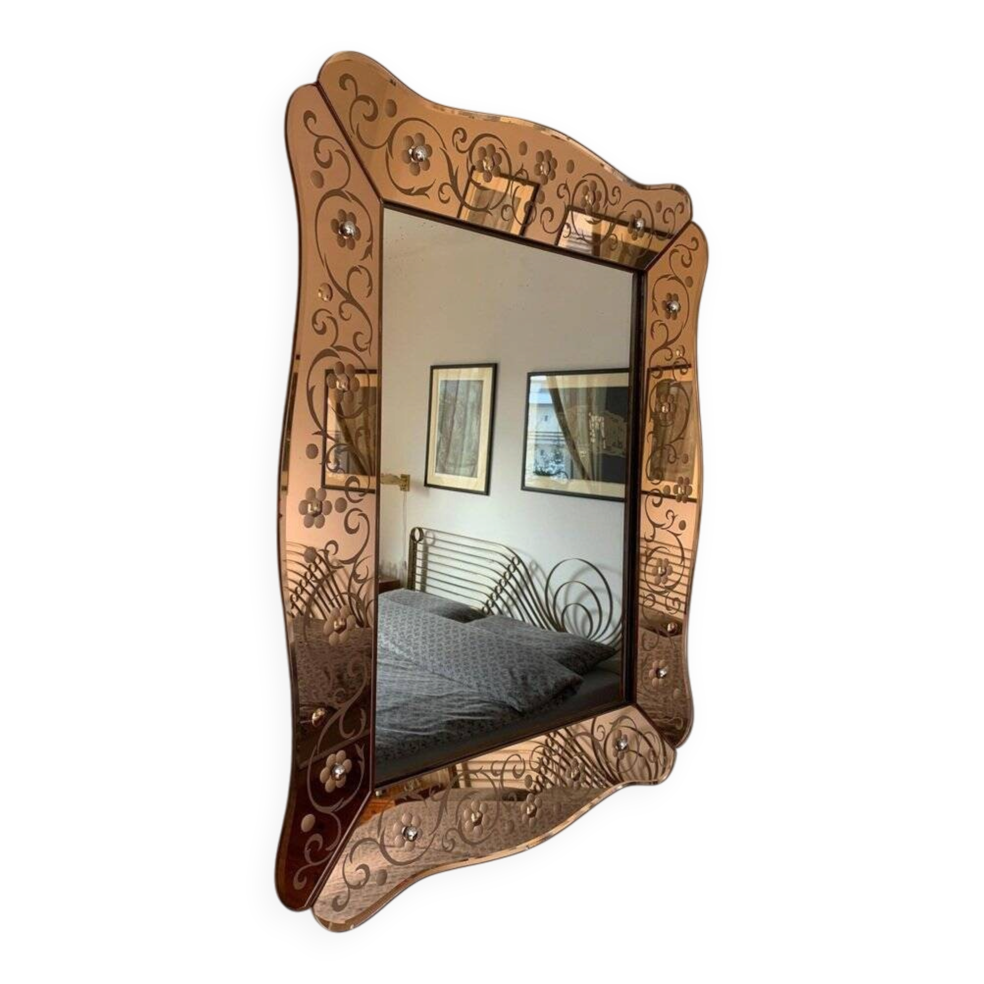 Mirror from Cristal Arte, Italy, 1950s