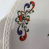 Round dish cake pie vintage flower Moulin des Loups model Derby