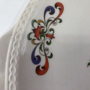 Plat rond gateau tarte fleur vintage Moulin des Loups model Derby